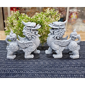 Mua Bộ 02 tượng Tỳ Hưu giả đá size 11cm