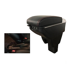 Hộp Tỳ Tay Ôtô Dành Cho HONDA BRIO -Tích Hợp 7 Cổng USP, Kết Hợp Hộp Lưu Trữ Mở Xoay Lắp Hộp