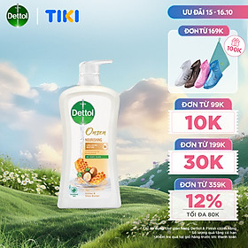 Sữa tắm Dettol Onzen mật ong kháng khuẩn và dưỡng thể - Chai 950g