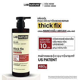 Dầu gội Ngăn rụng tóc Lab Nature Thick Fix - Công Nghệ Hàn Gắn Cấu Trúc Tóc - 480g