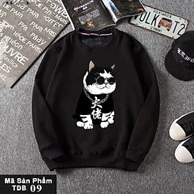 Áo sweater nam hình cún phong cách, áo nỉ thu đông loại 1