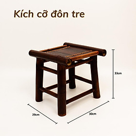 Mua Combo bàn ghế tre HOME MÂY nhỏ gọn đơn giản  phù hợp mọi không gian decor gia đình / ban công / HealHomes