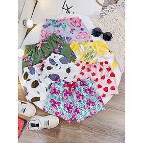 Set 5 quần đùi, quần short có nơ cho bé chất vải mát mịn