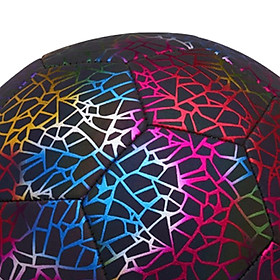 Glowing Reflective Soccer Ball Durable PU for Competition Training Child