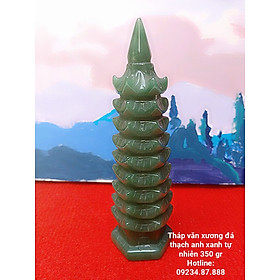 Mua Tháp Văn Xương Đá Thach Anh Xanh Tự Nhiên 9 Tầng 17 cm - Đá Phong Thủy