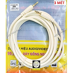 Mua Cáp loa 2 đầu jack 3.5 dài 1.5M 3M 5M 10M cao cấp (dây loa 2 đầu 3 li