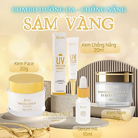 Hình ảnh Combo Dưởng Trắng Da Mặt Sâm Vàng Mq skin - Chính Hãng