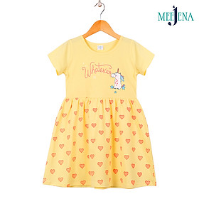 Đầm Bé Gái Ngắn Tay MEEJENA Váy Bé Gái 3-12 Tuổi , Vải 100% COTTON 4C - 1488
