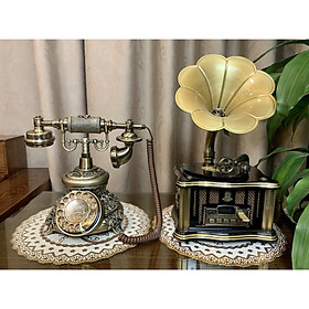 Mua Bô Combo Sản Phẩm Máy Phát Nhạc Loa Kèn Đồng + Điện Thoại Bàn Dùng SIM DI ĐỘNG nghe Gọi