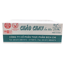 Thùng 12 Tô Cháo Chay Bích Chi (60g/Tô)
