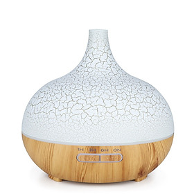 Mua Máy Khuếch Tán Tinh Dầu tạo ẩm  Siêu Âm Trứng Rạn  550ML Cổ Cao Gỗ Sáng