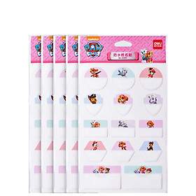 Deli (deli) Wang Wang team series 5 14 / Zhang self-adhesive label student name stickers classification stickers self-adhesive label pink 25921