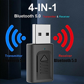 USB Bluetooth 5.0 Transmitter and Receiver Wireless Low Latency For TV Car