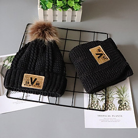 Combo nón khăn choàng cổ cho bé - NL01A - Tặng vòng tay chuỗi hạt may mắn