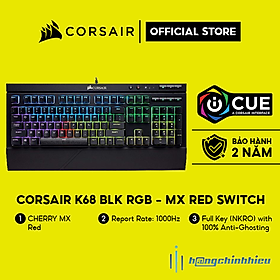 Mua Bàn phím Corsair K68 RGB Mx Red-đen CH-9102010-NA Hàng chính hãng