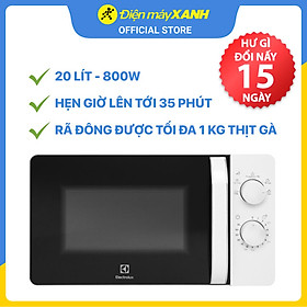 Mua Lò vi sóng Electrolux EMM20K18GW 20 lít - Hàng chính hãng