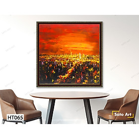 Mua Tranh sơn dầu vẽ tay họa sĩ - tranh treo tường phòng khách- tranh phong cảnh