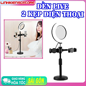 Mua Đèn Livestream 2 kẹp điện thoại Tăng GIẢM  Kẹp Điện Thoại Để Bàn Quay Video Tiktok Có Đèn Led 3 Màu