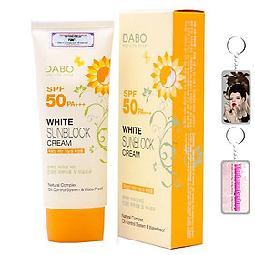 Kem chống nắng trắng da Dabo White Sunblock Cream Cao cấp Hàn Quốc 70ml + Móc khoá