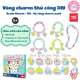 Đồ chơi vòng tay charm chính hãng TOI - Vòng tay thủ công cho bé gái DIY 3 chủ đề bé tự xỏ dây luồn hạt