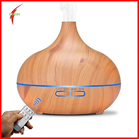 Mua Máy khuếch tán tinh dầu vân gỗ  kèm remote điều khiển từ xa  phun sương  tạo ẩm không khí - Hàng Chính Hãng