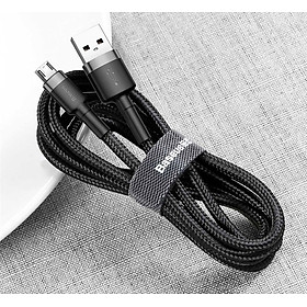 Mua Cáp sạc nhanh Baseus Cafule Micro USB cho Smartphone Android Samsung/ Xiaomi/ Oppo/ Asus/ Huawei (2.4A  Quick charge 3.0  Đâu Micro USB cắm 2 chiều)  Hàng Chính Hãng