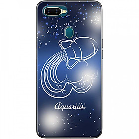 Ốp lưng dành cho OPPO A7 mẫu Cung hoàng đạo Aquarius (xanh)