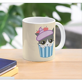 Cốc sứ cupcake mèo con