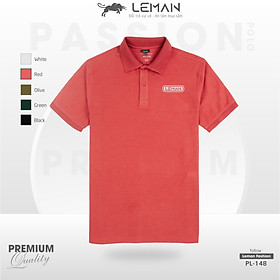 Áo thun polo nam Leman PL148 vải Cotton SKB Pique230gsm độ bền cao form regular thoải mái