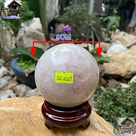 Cầu thạch anh hồng giúp tạo ra một môi trường sống và làm việc tốt hơn 9cm-1.1kg-QC1023
