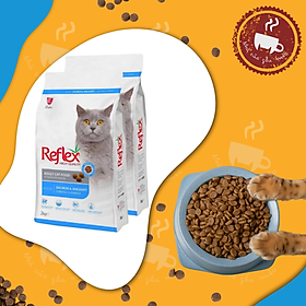 Thức ăn hạt Reflex Adult Cat Food Salmon & Anchovy cho mèo trưởng thành vị cá hồi & cá cơm túi 2kg