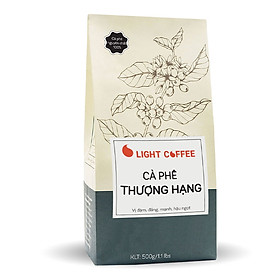 Cà phê hạt rang Thượng hạng Light coffee vị đậm, đắng mạnh, hậu ngọt - 500g