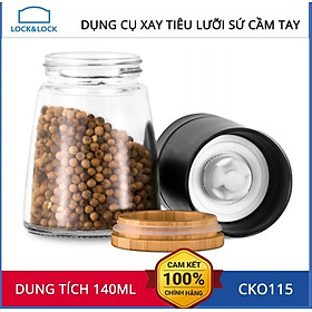Mua Cối xay tiêu thủy tinh Lock& Lock 140ml lưỡi sứ nắp gỗ sồi tiện dụng CKO115