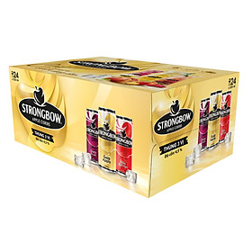 Thùng 24 Lon Nước Táo Lên Men STRONGBOW Mix 3 Vị 320ml/Lon