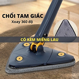 Mua Cây lau nhà tam giác đa năng  tự vắt   lau khô   lau ướt xoay 360 độ thông minh  có độ dài tùy chỉnh  giúp việc lau gần   lau xa   trên cao dễ dàng   thấm hút nước   sạch bụi bẩn có thể tháo rời để giặt bông lau vô cùng tiện lợi