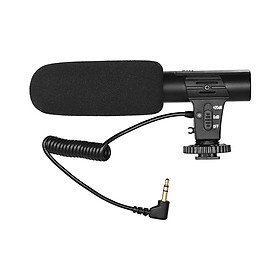 Camera Video Recording Microphone Super-Cardioid Pickup Mini Mic for Photography Interview Vlogging for DSLR Camera