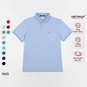 Áo Polo Nam VIỆT PHÁP Form Luxury - Thun 4 Chiều Trơn , lịch lãm, sang trọng  9602