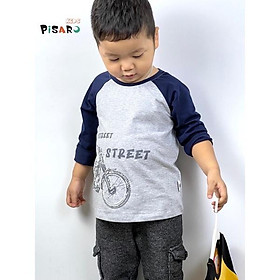 Áo thun dài tay bé trai, bé gái PISAROKIDS chất vải cotton cao cấp co giãn