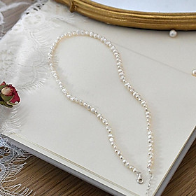 Chuỗi Đeo Cổ Hạt Dẹt Size 6 Ly Khóa Bạc Cá Tính - Trường Thịnh Ngọc Trai