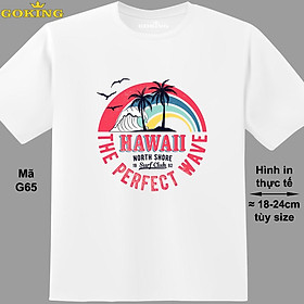 HAWAII, mã G65. Hãy tỏa sáng như kim cương, qua chiếc áo thun Goking siêu hot cho nam nữ trẻ em, áo phông cặp đôi, gia đình, đội nhóm