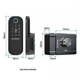 Hình ảnh Khóa vân tay Smart Lockdoor Homesheel L8 - Hàng chính hãng