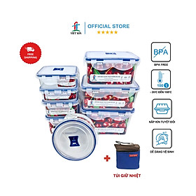 Hộp Nhựa Việt Son Lock Kín Hơi (Bộ 8 Hộp) Đựng Thực Phẩm