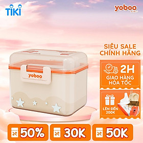 Mua Hộp đựng sữa bột đa năng cho bé Yoboo YB-0032 có ngăn đựng muỗng 2 lớp nắp đậy dung tích 360ml - Hàng chính hãng