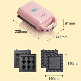Mua Máy Kẹp Nướng Bánh Mì Mỳ Sandwich Bear P06N2  làm bánh Waffle -Bánh Quế - Hotdog -Làm Bữa Sáng Cho Gia Đình - Hàng chính hãng