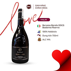 Rượu vang đỏ Ý Bersano Badarina Barolo Riserva DOCG 14% 750ml nhập khẩu - Hàng Chính Hãng