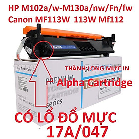 Mua Hộp mưc dành cho Canon LBP 113w 112  MF113w 112w -CÓ LỔ ĐỔ MỰC- HP LaserJet Pro MFP M130fn HP LaserJet Pro MFP M130fw HP LaserJet Pro MFP M130a HP LaserJet Pro MFP M130nw HP LaserJet Pro M102w HP LaserJet Pro M102a 047/17A Hàng chính hãng Alpha Cartridge