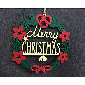 Mua Vòng gỗ decor trang trí Noel (bảng gỗ trang trí
