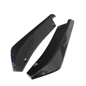 2pcs Carbon Fiber Car Body Rear Bumper Spoilers Lip Kit Splitters Protectors