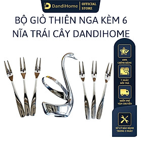 Bộ giỏ thiên nga DandiHome kèm thìa nĩa 2020 cao cấp, sang trọng, tinh tế