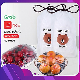 Mua Màng bọc thực phẩm đa năng có chun co giãn  set 100 cái kèm túi gấu Master Store